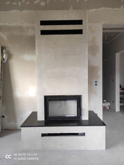 Kominek eko z szybą prostą kominki