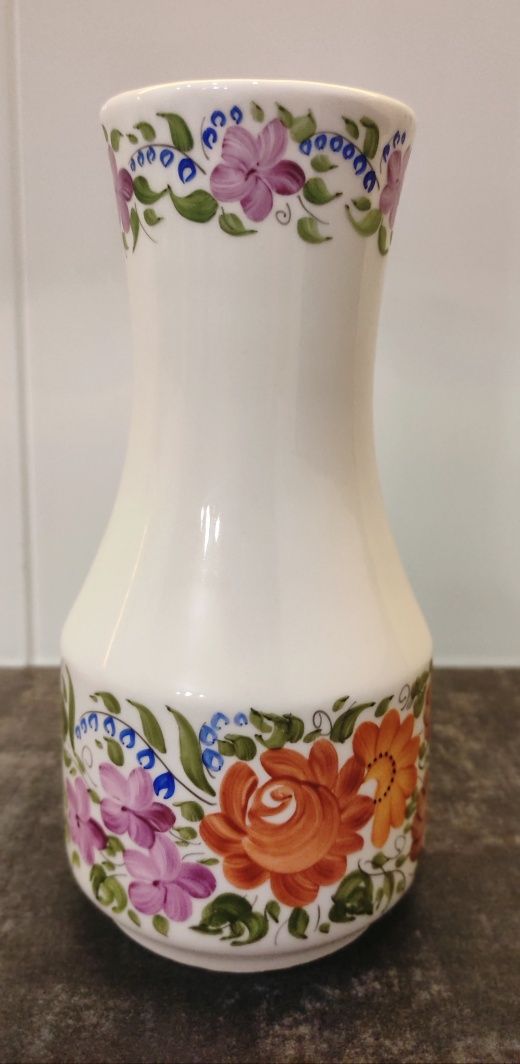 Wazon porcelana Wawel ręcznie malowany H. Banaszek PRL Vintage