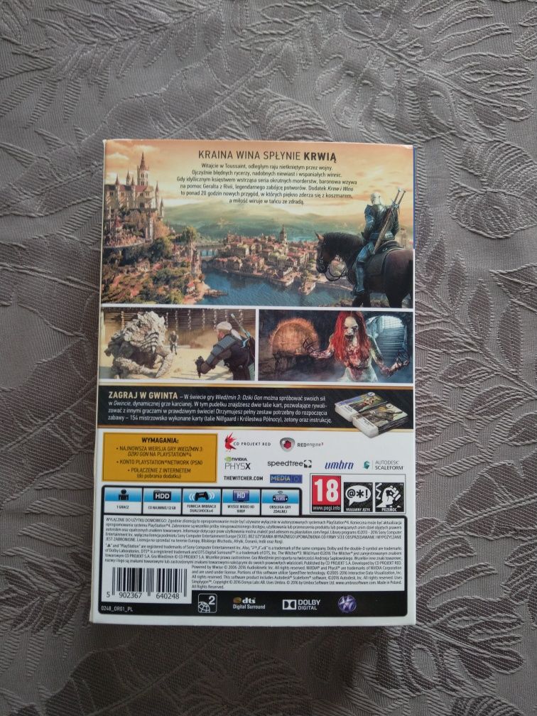 Wiedźmin 3 krew i wino DZIALAJACY KOD ps4