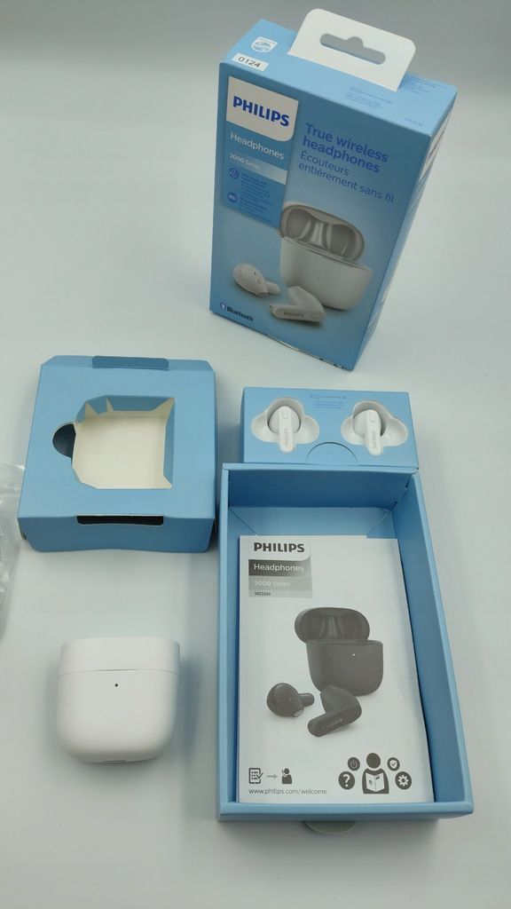 Zestaw słuchawkowy douszny Bluetooth Philips 2000 Tat2236Wt Biały
