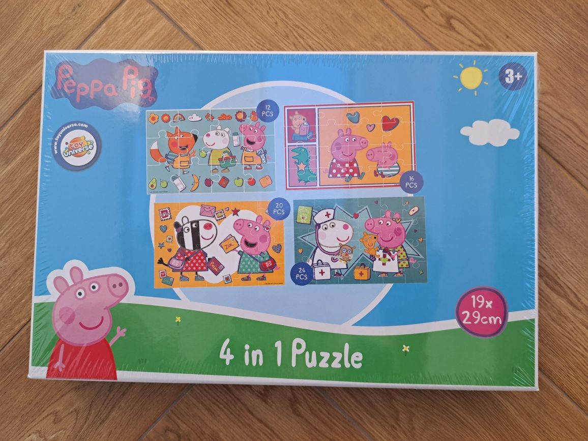 Nowe puzzle swinka peppa 4w1