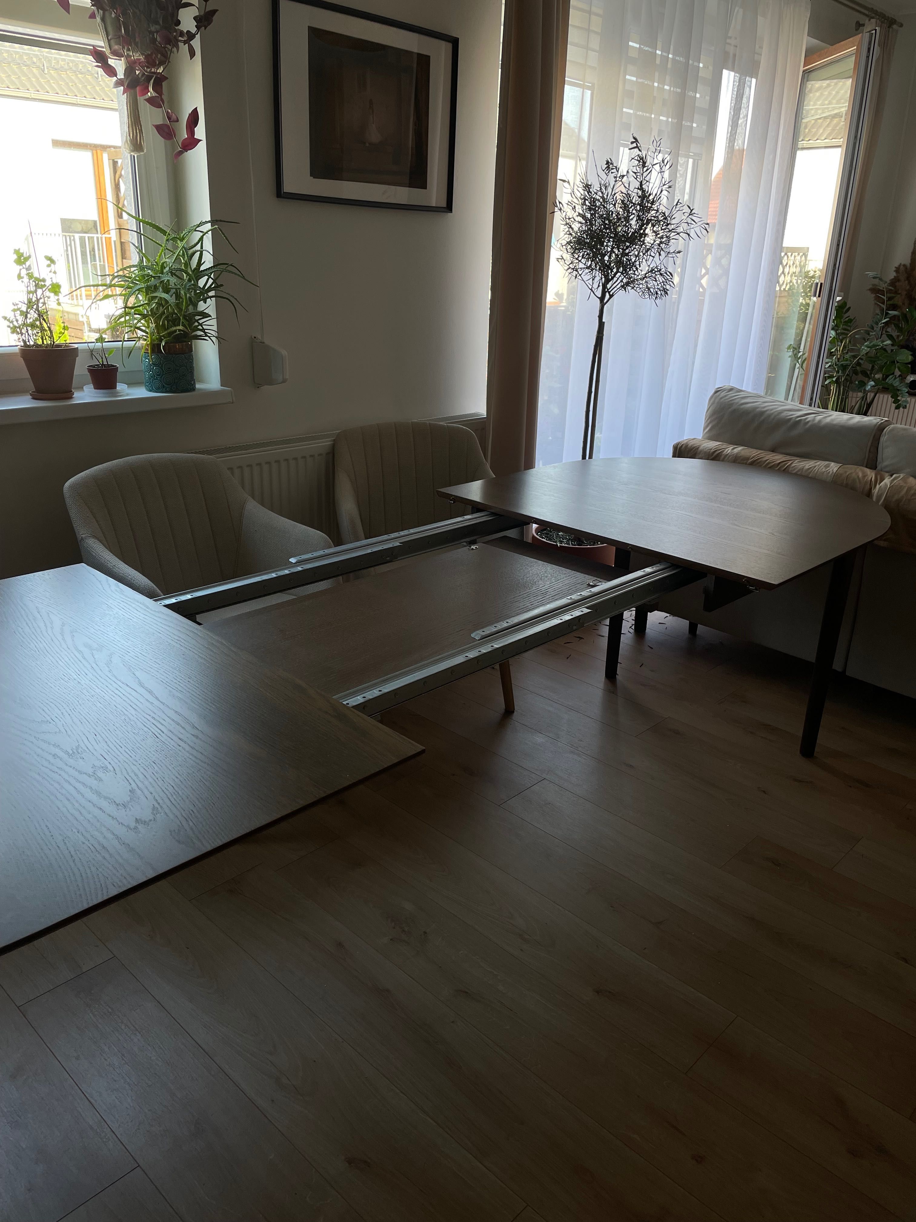 Stół do jadalni  MARSTRAND 100x200/280 ciemny dąb