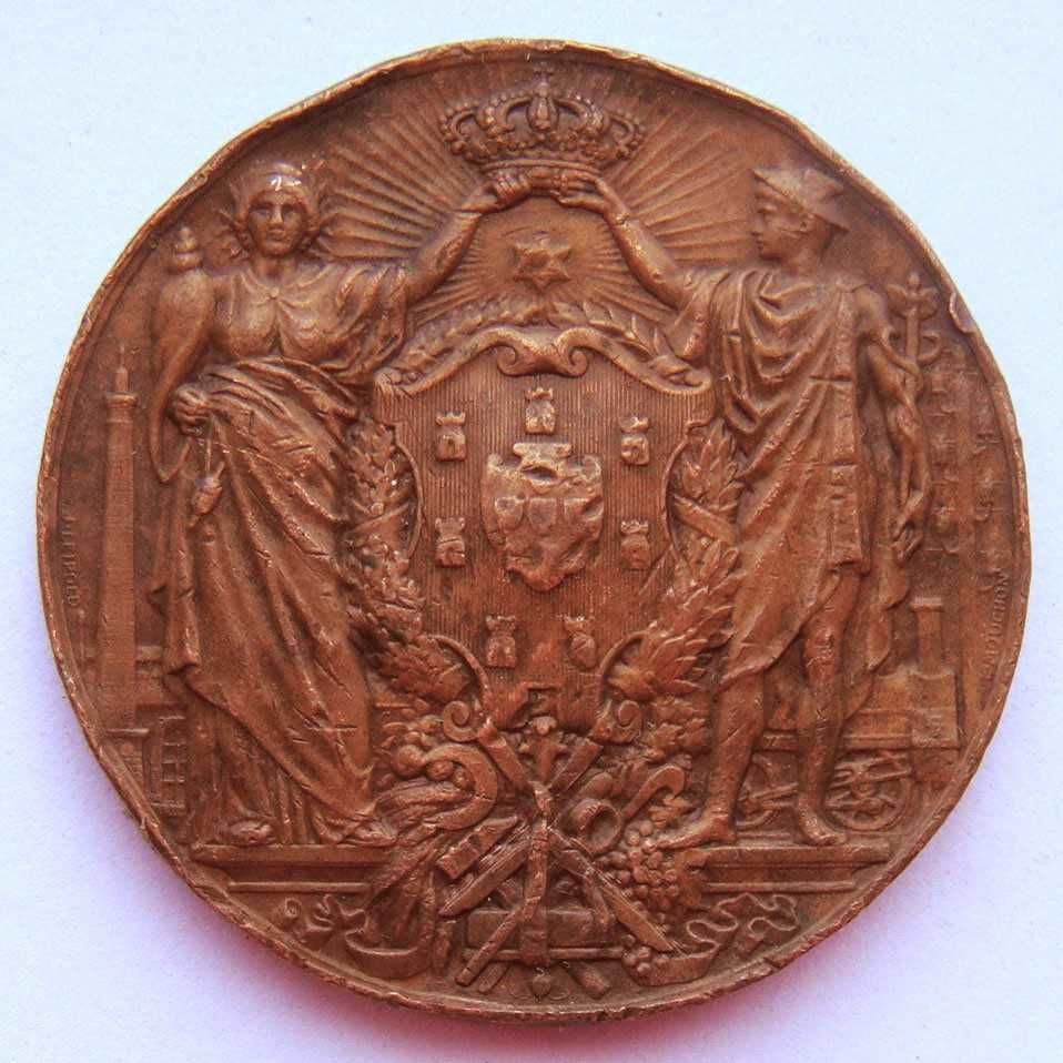Medalha de Bronze Rei D. Luís I Exposição Associação Industrial 1888