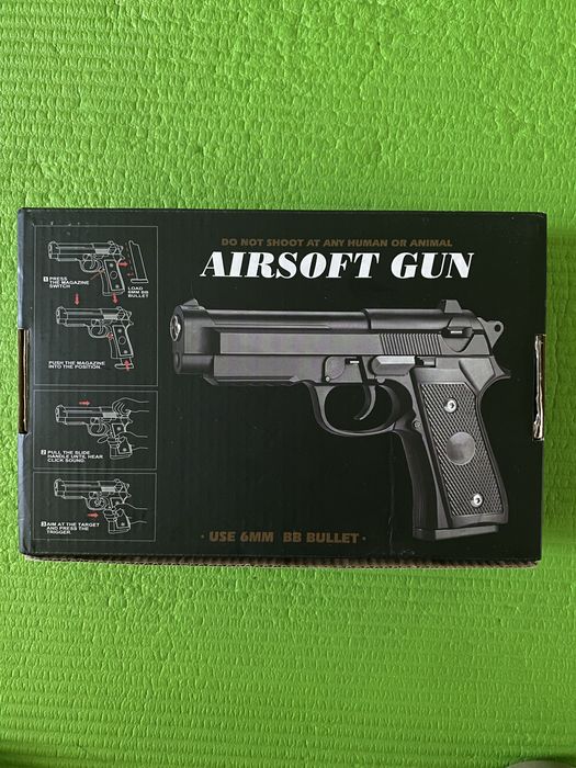 Игрушечный пистолет на пульках, вес 535 гр. Метал+пластик