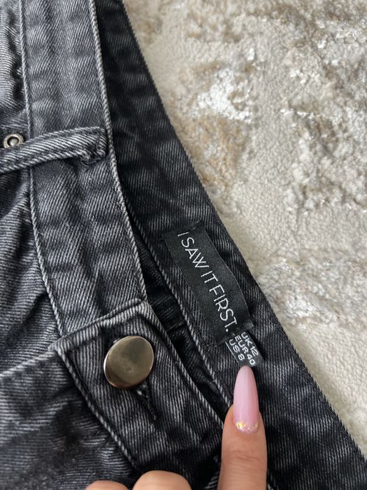 Spodnie jeansowe czarne z dziurami Boyfriend rozmiar 40 ( L )