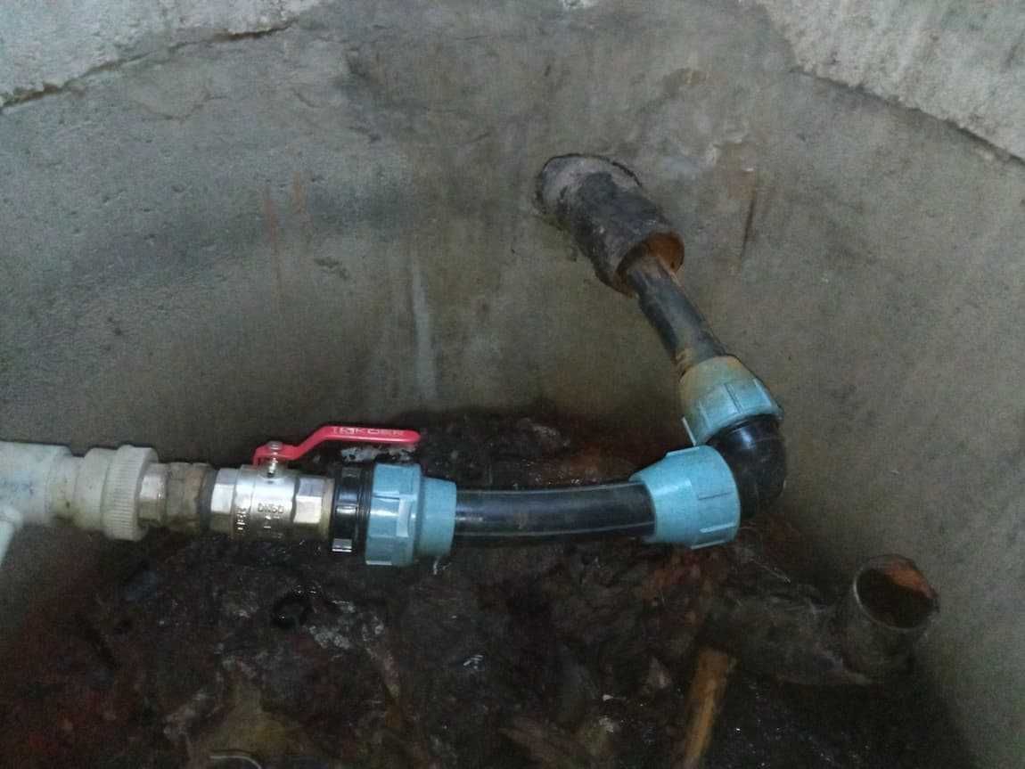 Монтаж водопровода и канализации, Врезка в трубу, Прокол грунта