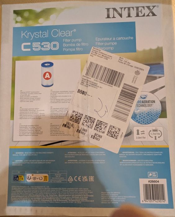 Piscina, bomba e cobertura intex