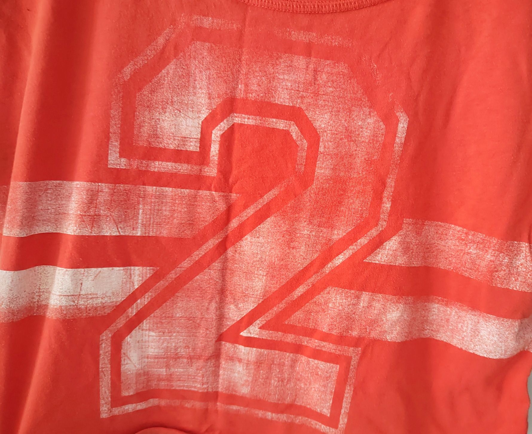 Koszulka bluzka crop top bawełniana pomarańczowa 2 sportowa