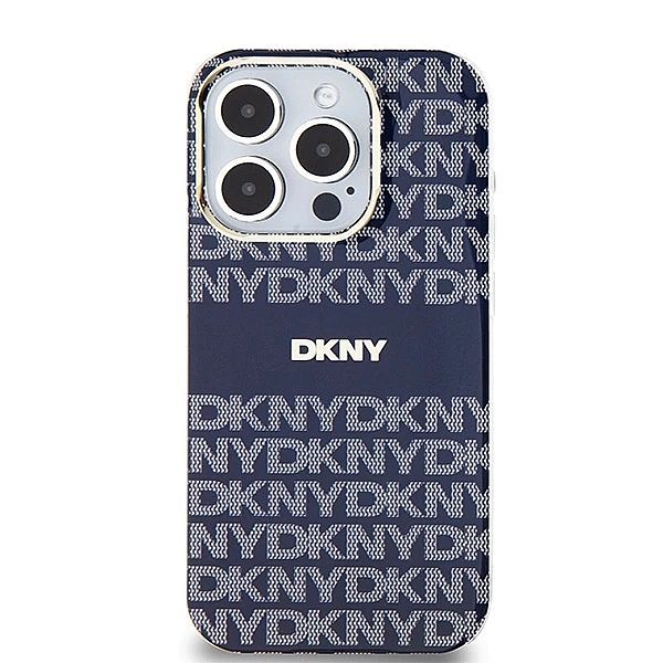 Etui Dkny Iml Mono & Stripe MagSafe na iPhone 15 Pro Max - niebieskie