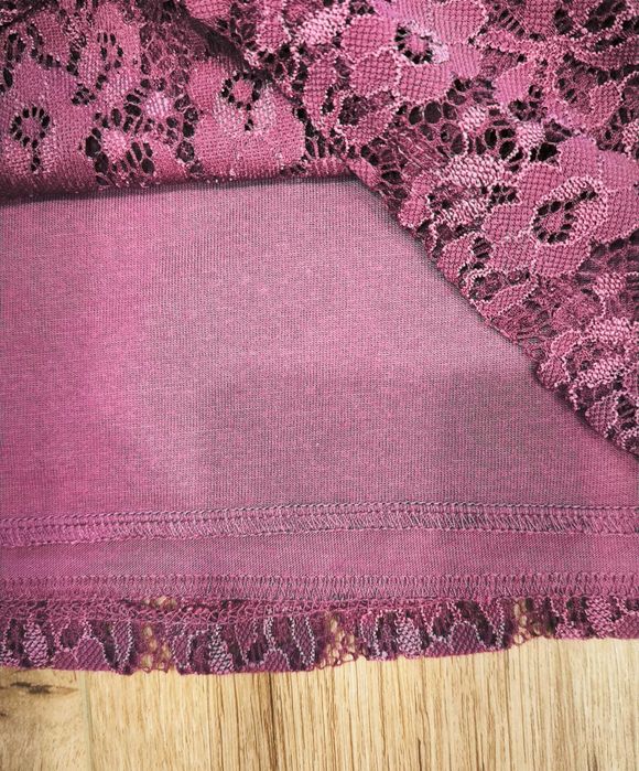 Koronkowa fioletowa sukienka Topshop, roz. 40/42