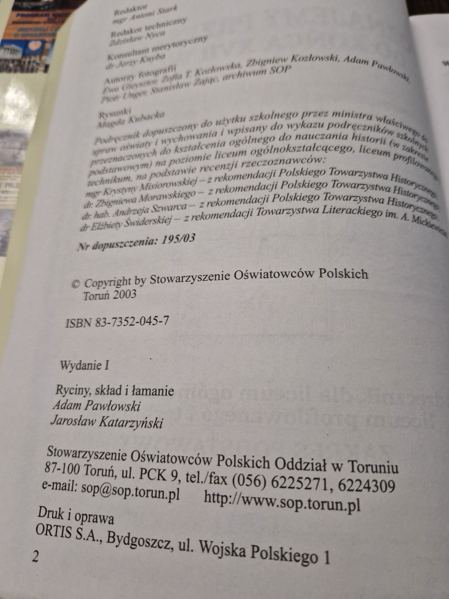 Podręczniki Historia Poznajemy przeszłość Kozłowska Unger  cz. 1 i 2