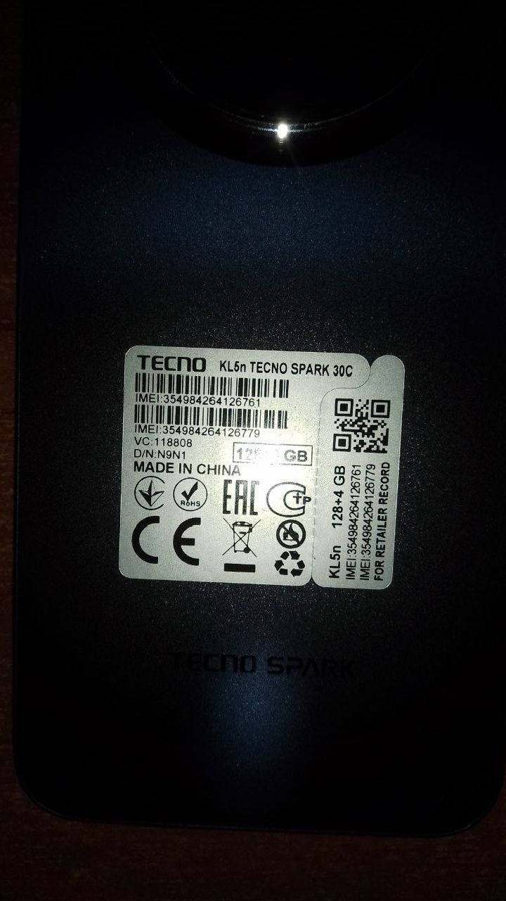 Tecno spark 30c идеальное состояние