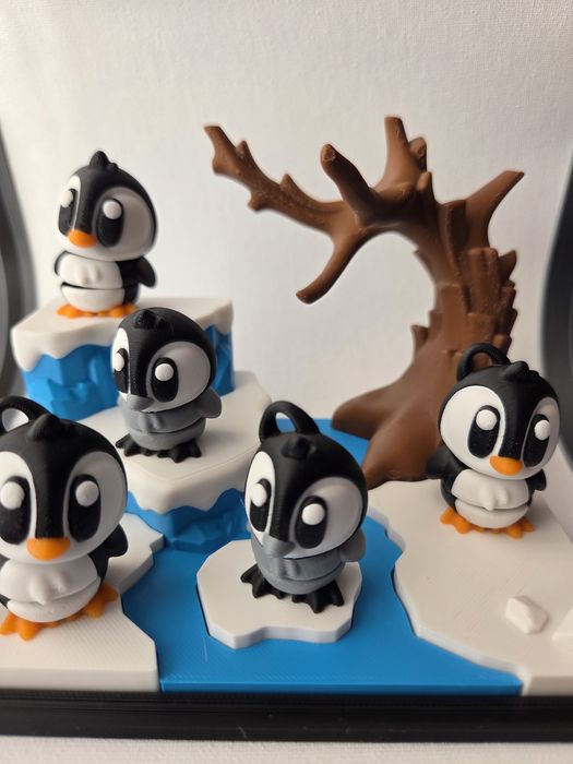 Dekoracja świąteczna Flexi Pingwiny 3D