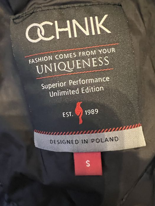 Płaszcz puchowy czarny Ochnik /S/M