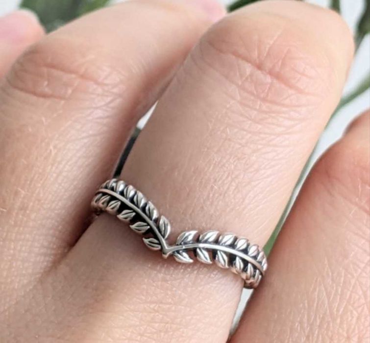 Красивое кольцо веточка пандора pandora