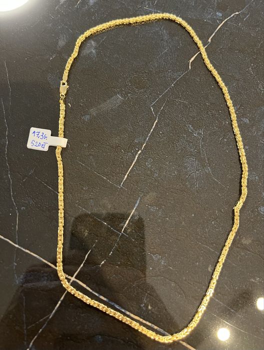 Łańcuch Królewski Splot 925 + Złocenie 750 50 cm. 17,3 g.
