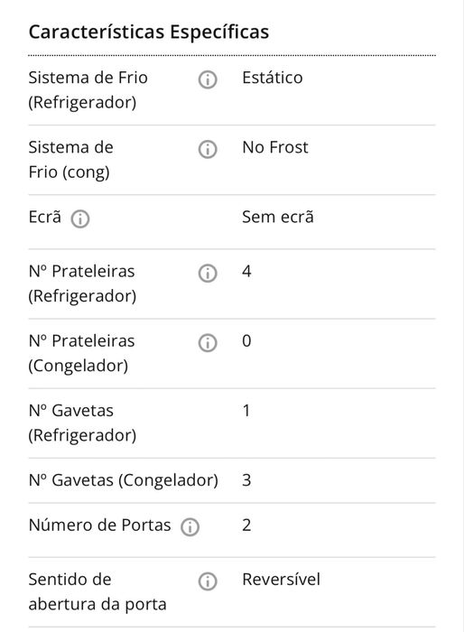 Frigorífico Combinado BECKEN 185cm 300L