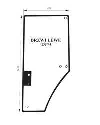 Szyba drzwi lewe John deere 7210, 7410, 7510, 7610, 7710, 7810, ACX578