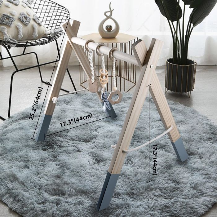 Drewniana Caudblor Grey szary stojak edukacyjny baby gym  B16p