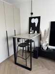 Stół barowy 120x70 IKEA TROTTEN wysoki krzesła hokery IKEA YNGVAR