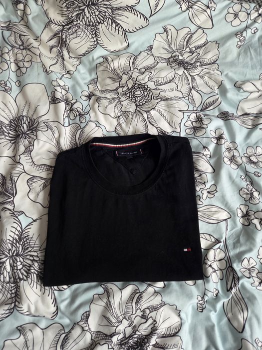 Tomy Hilfiger Th-shirt bawełniany czarny rozm L