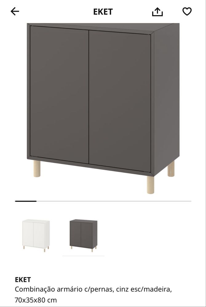 Móvel/Sapateira Eket cinzenta IKEA