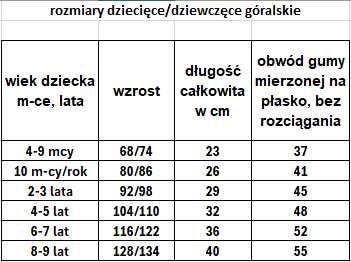 Spódniczka góralska, ludowa czerwona 128/134