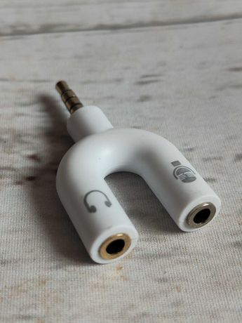 Adapter Rozgałęźnik zestawu słuchawkowego gniazdo jack 3,5mm litera U