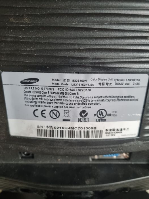 Monitor samsung s22b150n czytaj opis