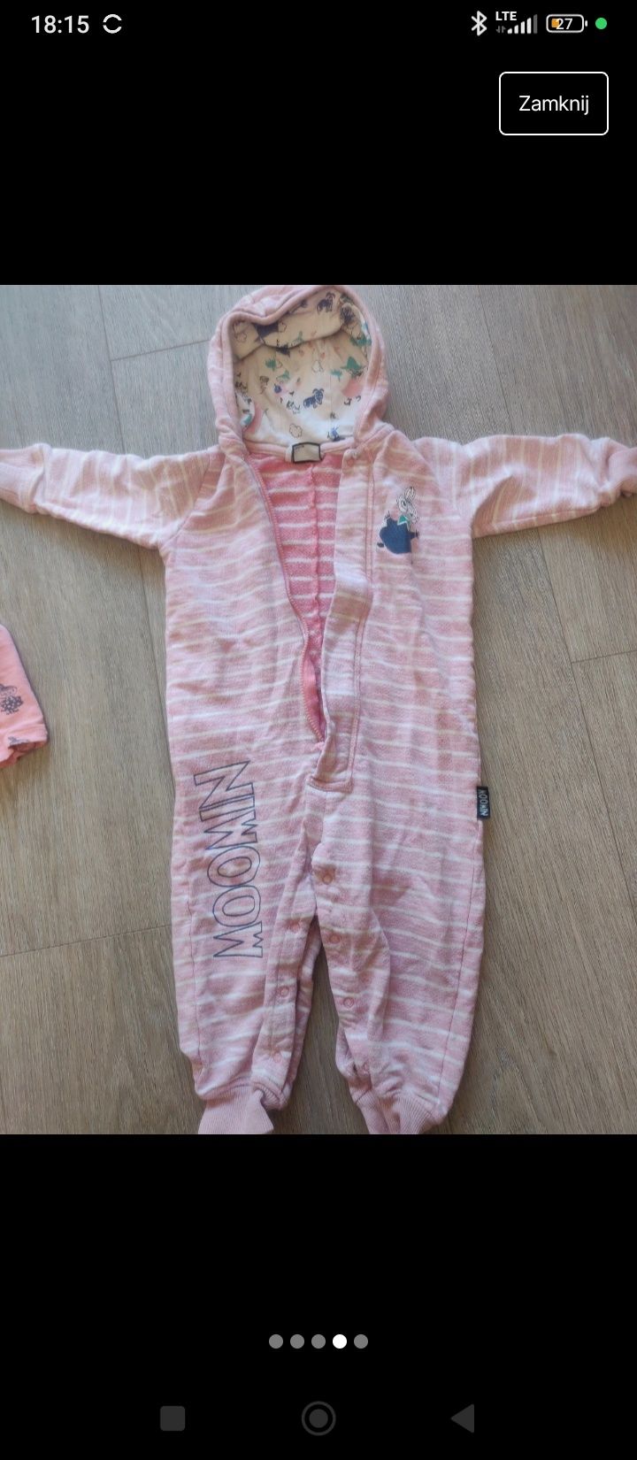 Zestaw ubrań Muminki rozmiar 80