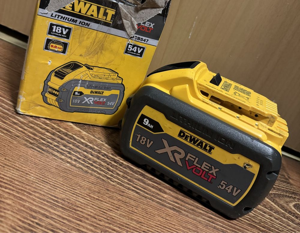 Bateria akumulator Dewalt flexvolt 18V 54V 9Ah