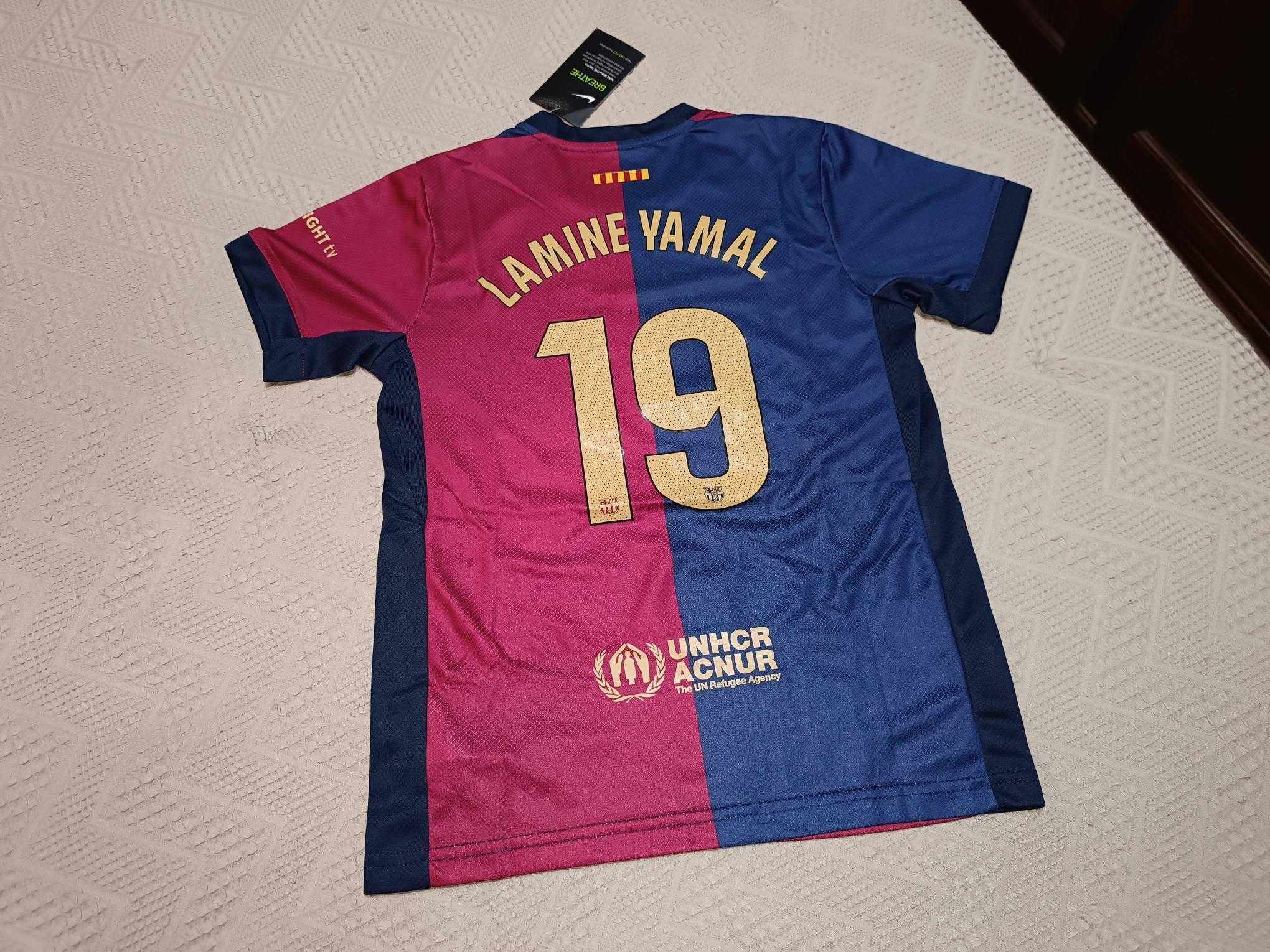 Camisola Criança LAMINE YAMAL Equipamento Barcelona | NOVO