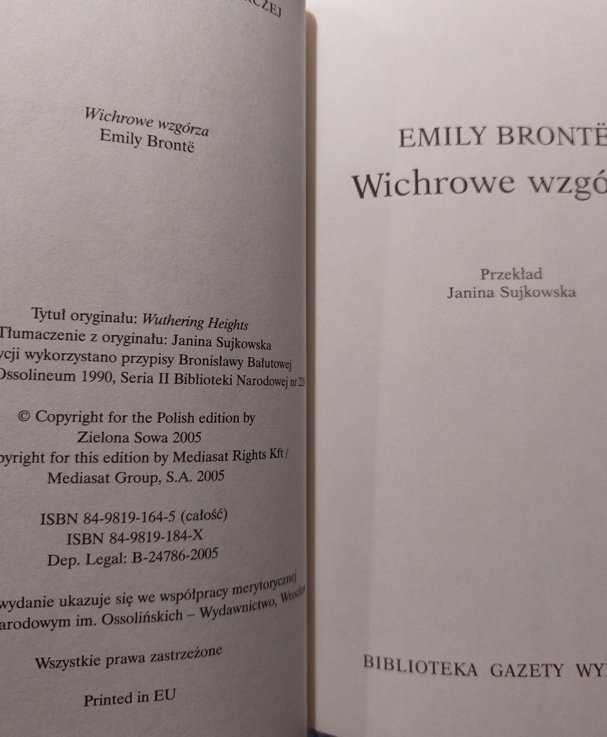 Bronte - Wichrowe wzgórza plus Rękopis znaleziony w Saragossie