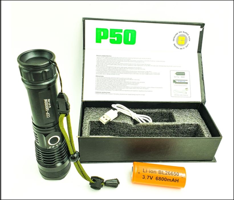 Професійний Акумуляторний Ліхтар P50 X-BALOG (1000W) -