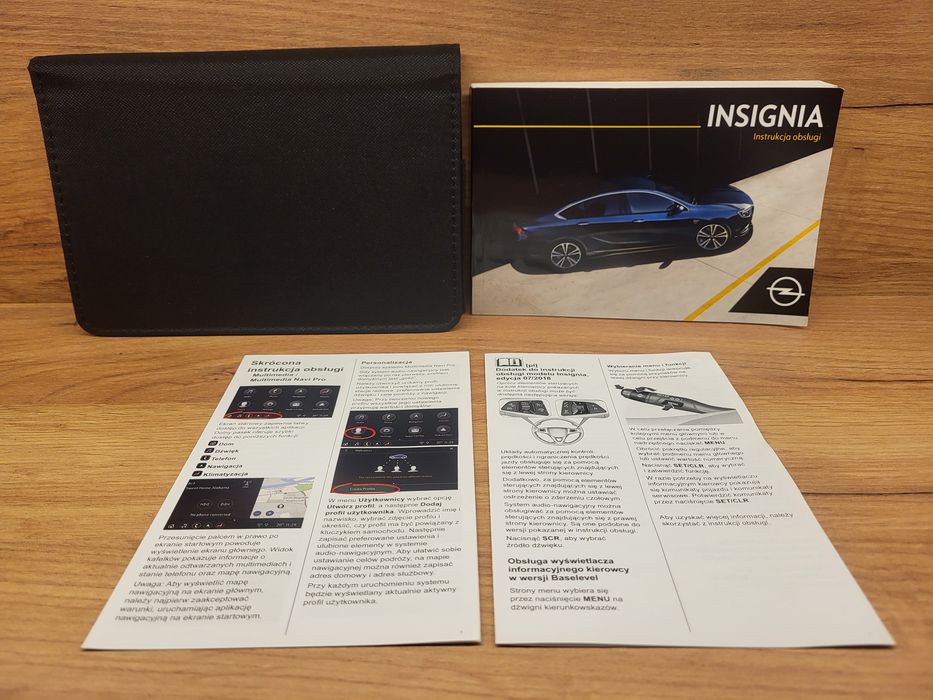 Instrukcja obsługi Opel Insignia wydanie lipiec 2018 +etui
