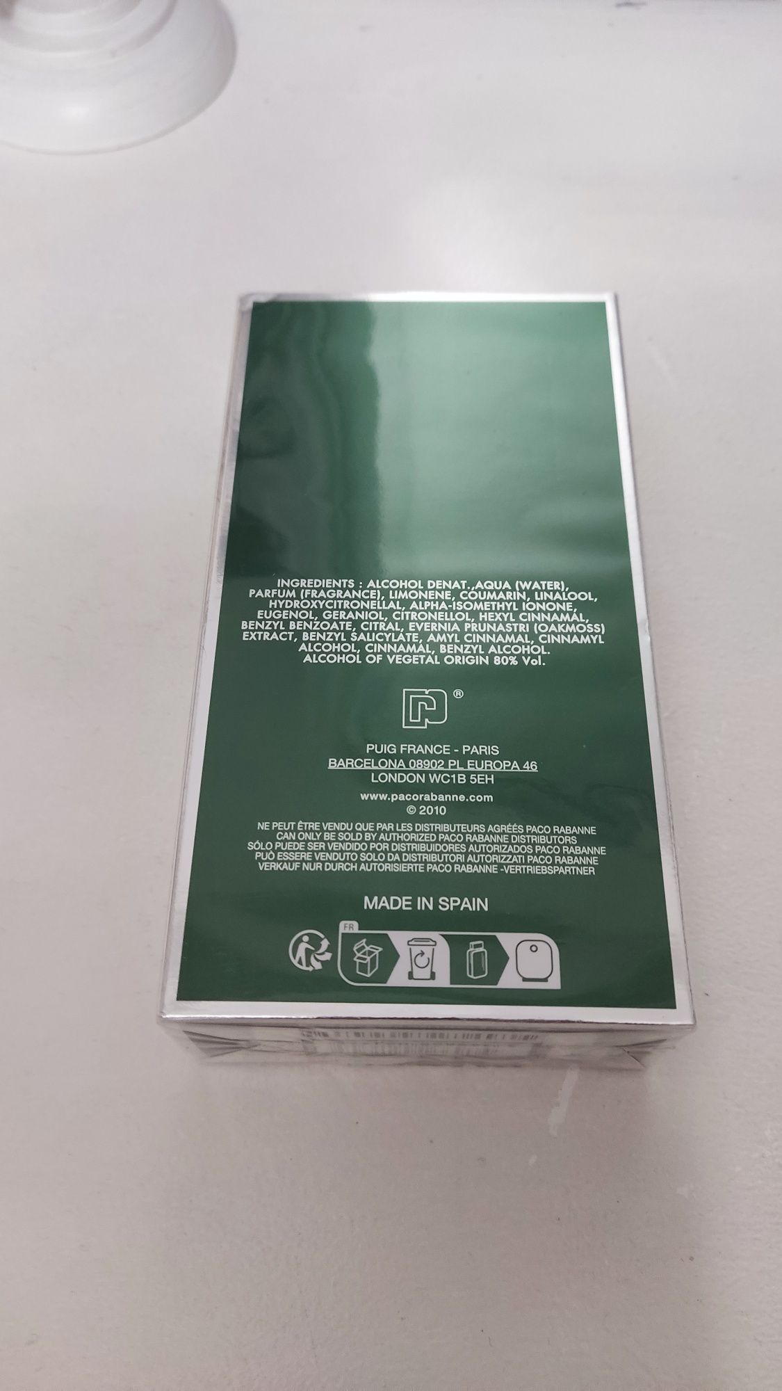 Perfume Paco Rabanne pour homme 100ml