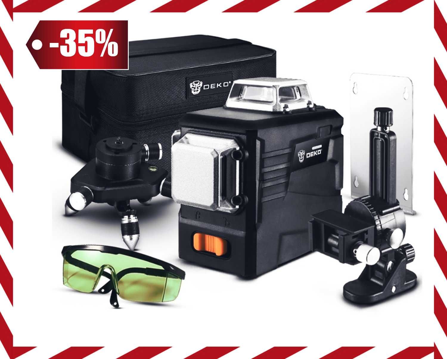 Nowoczesna POZIOMICA LASEROWA 360° Płaszczyznowa 3D Laser (WYPRZEDAŻ)