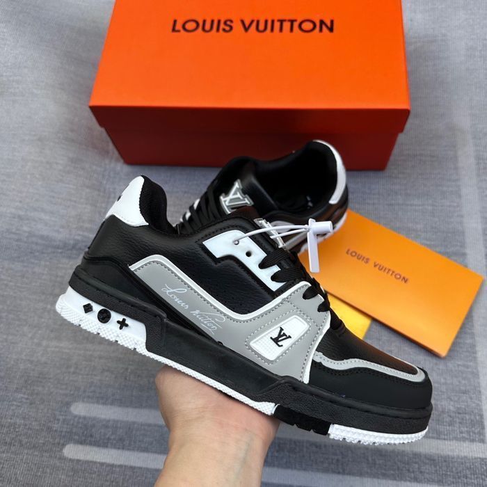 Louis Vuitton trainer кроссовки мужские черные серые унисекс