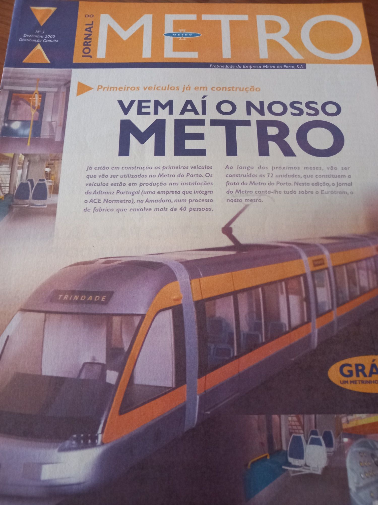 a maquete Metro do Porto 2000 para destacar e montar