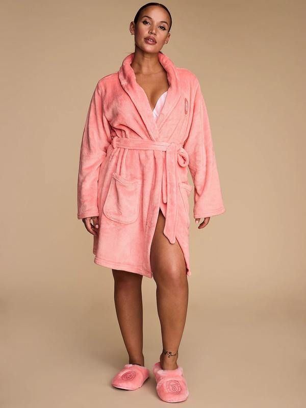 Komplet: Victoria’s Secret szlafrok XS/S i kapcie M