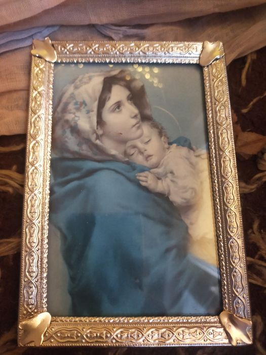 Obrazy obrazki święte JP II matka boska dewocjonalia
