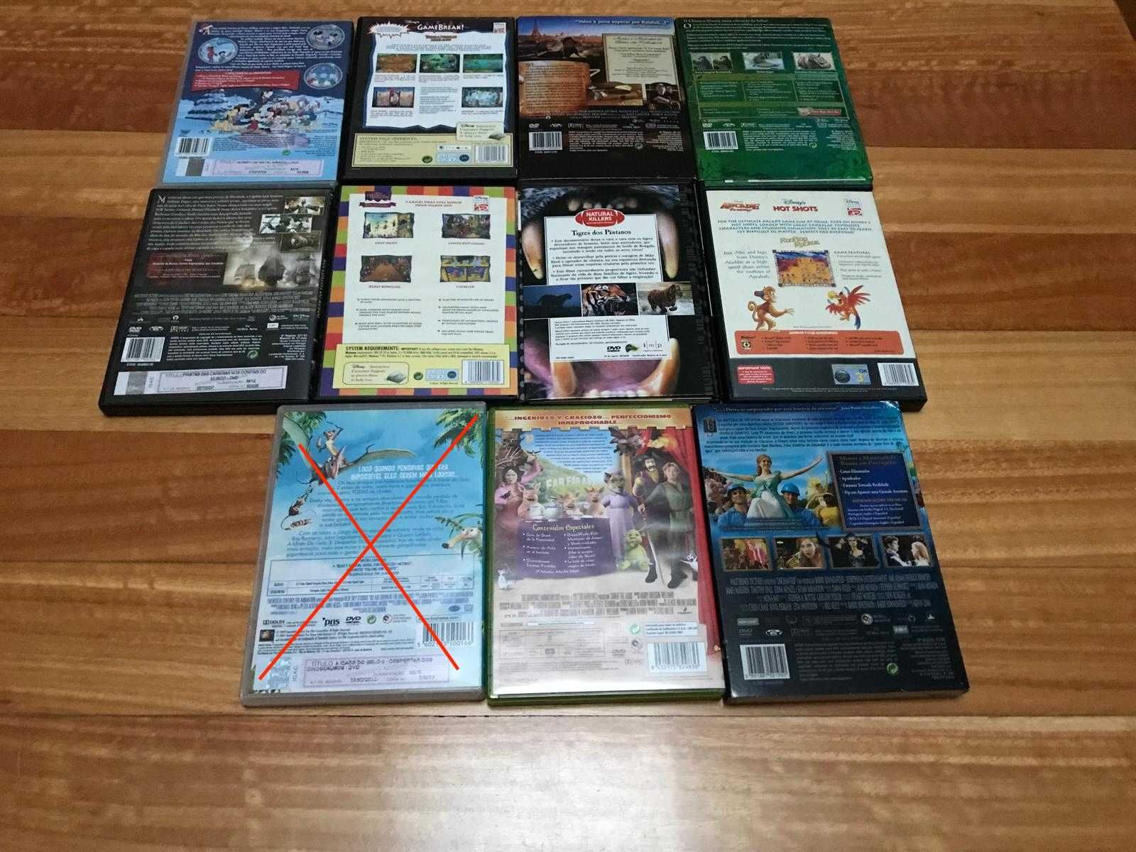 Vários filmes em DV’s e jogos em CD