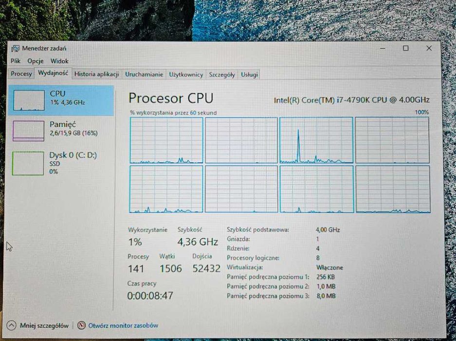 Komputer Intel I7-4790K 16GB DDR3 1600 Chieftec Wrocław
