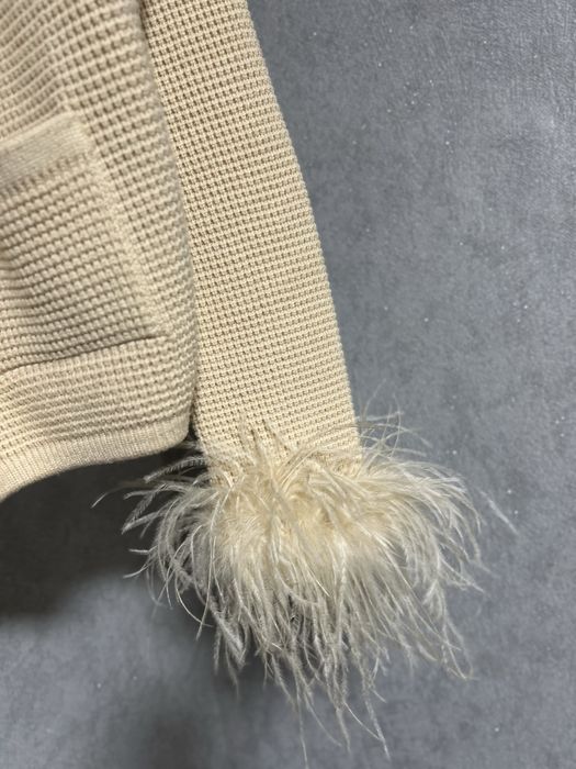 Кардиган з пірʼям friends of fashion , лонг кофта з пірʼям