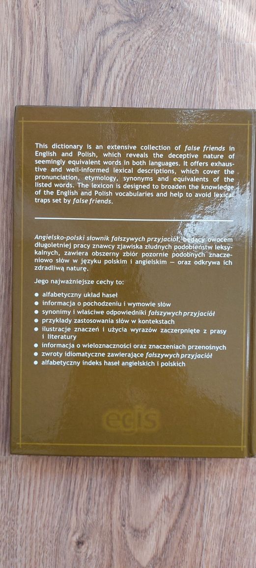 An English-Polish Dictionary of False Friends. Słownik fałszywych ...