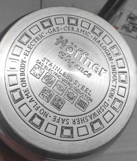 Garnek stalowy 2,25L Hoffner paski