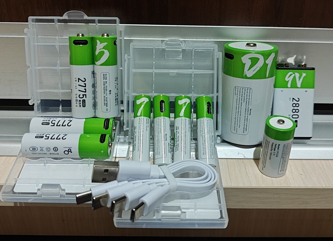 Акумулятор USB C АА, ААA, D1, R14, CR2 Крона CR123 батарейка Smartools