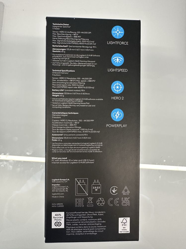 Logitech G PRO Superlight 2 DEX  NOWA