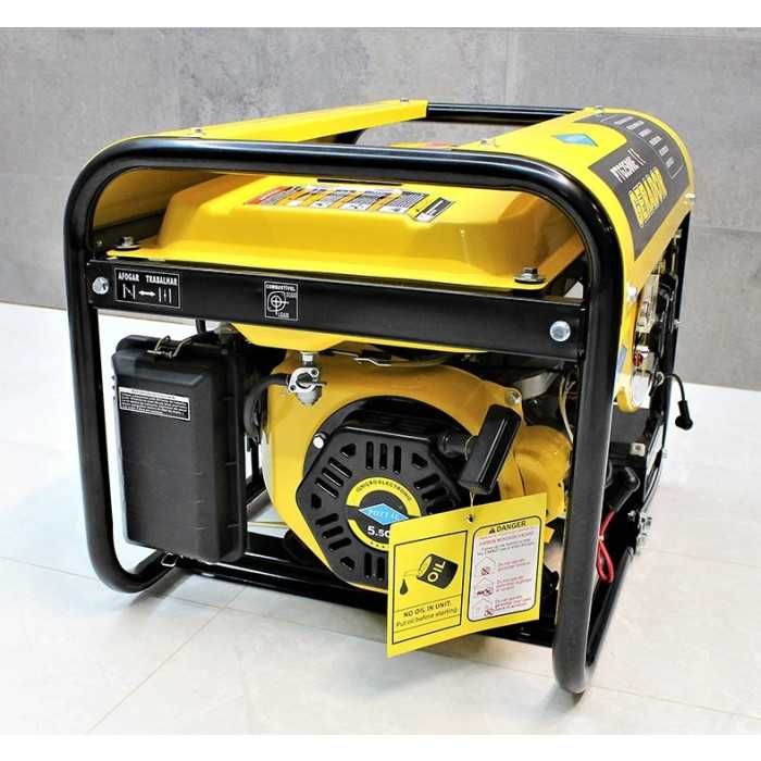 Генератор бензиновий з стартером, мідною обмоткою та вихлопною трубою