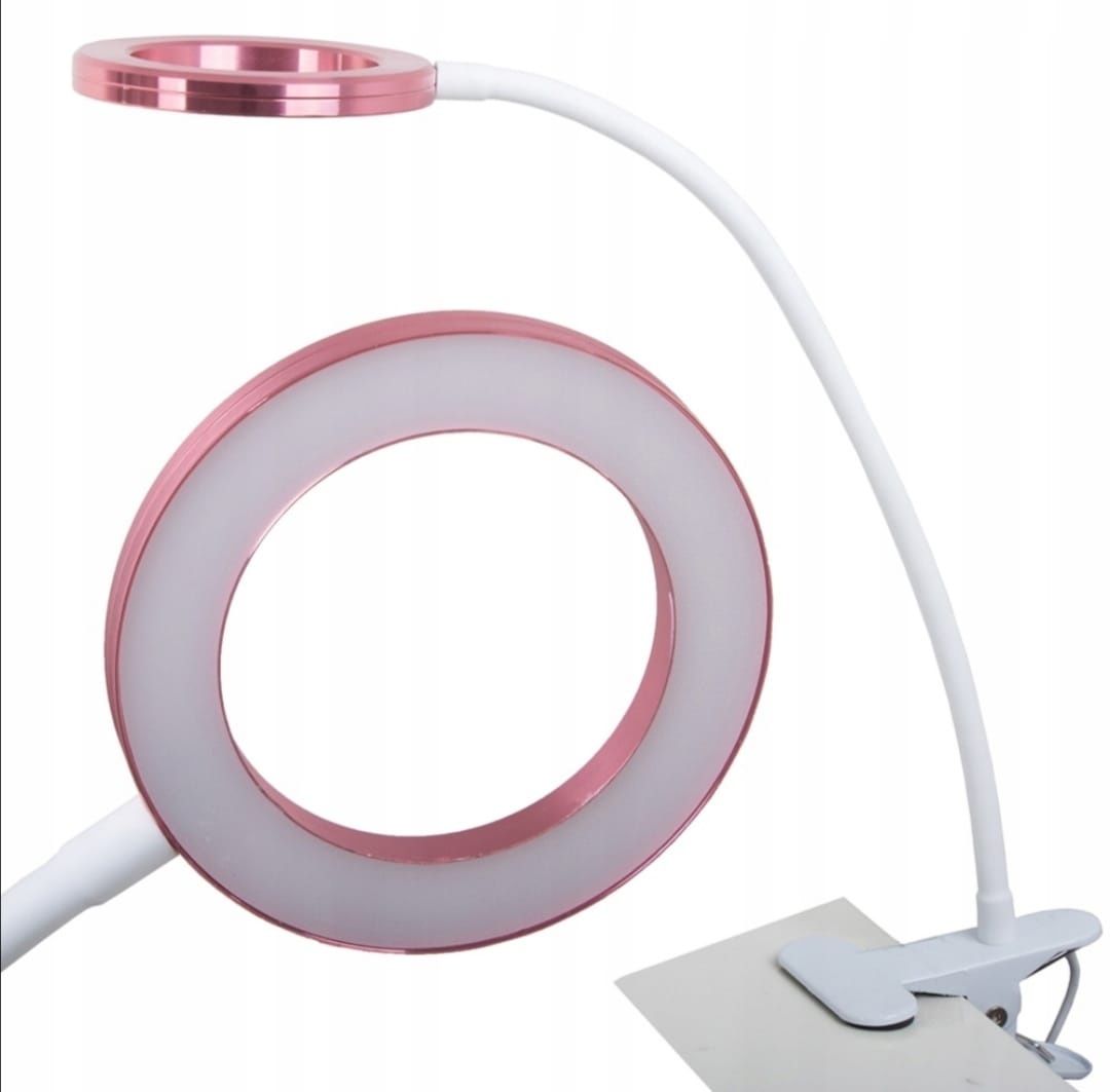 Lampka biurkowa 24 LED na USB 2 barwy światła z klipsem